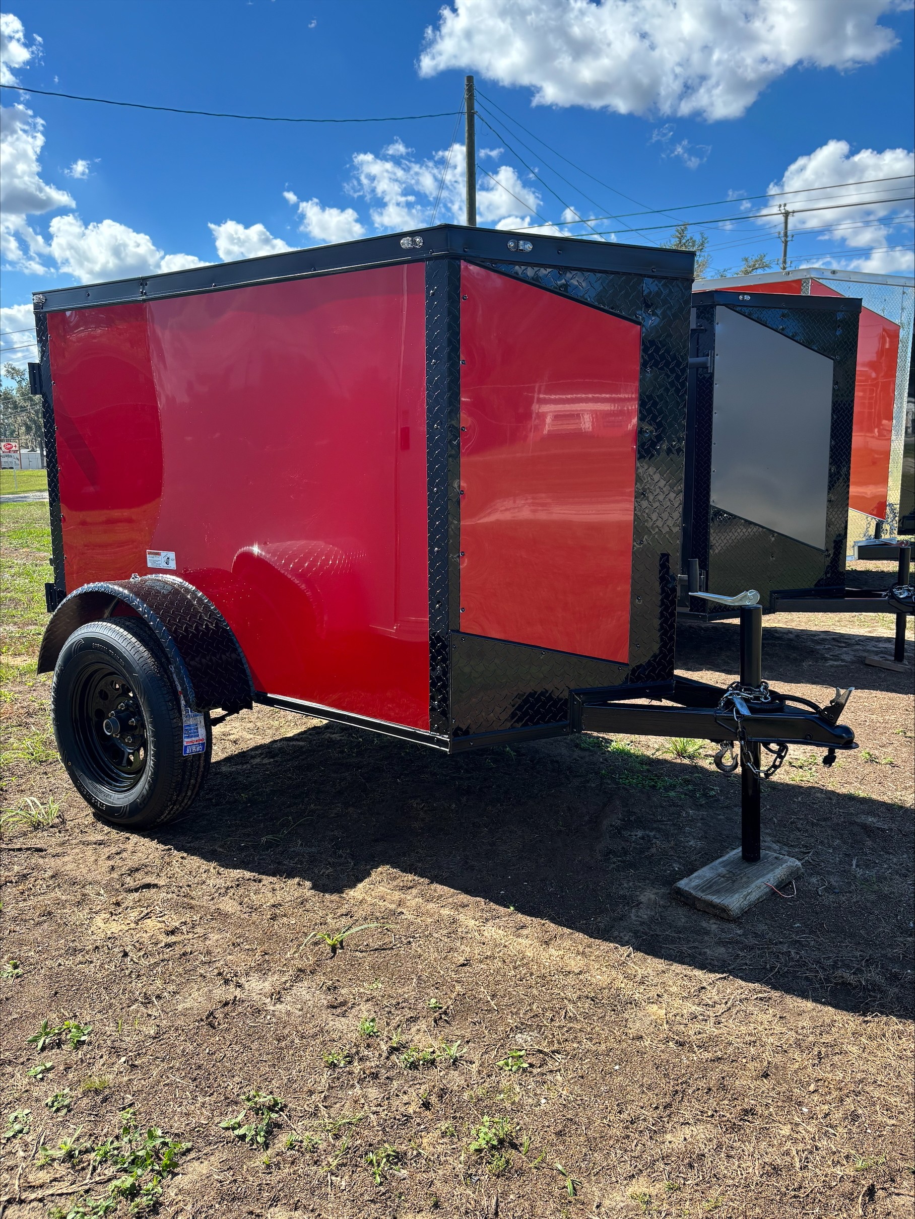 4x6 SA Red w/Blackout Enclosed Trailer